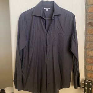 Men’s Blue Striped Banana Republic men’s shirt XL with large neck 17-17.5